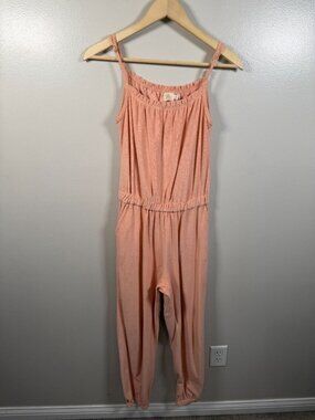 Phie Collective Terry Cloth Long Jumper Size Small Blush Pink Cover Up Beach